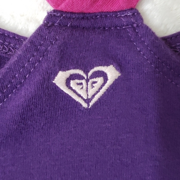 Girls Roxy 7 racerback cute purple tank - Picture 8 of 8